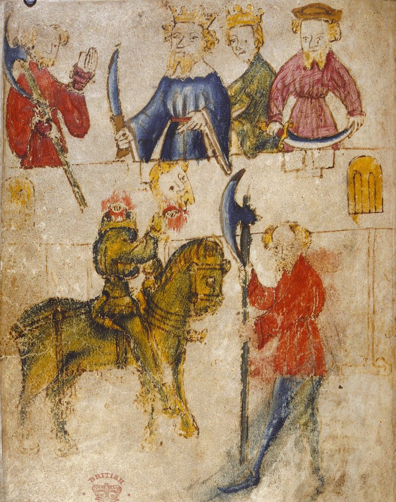 MS Page of Gawain and the Green Knight