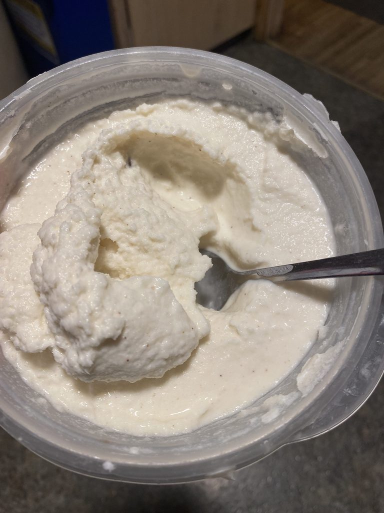 cream with snow