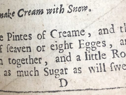 To make Cream with snow