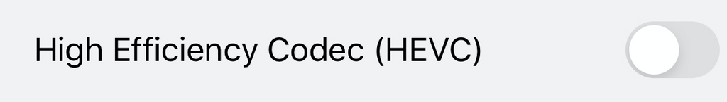 HEVC disabled