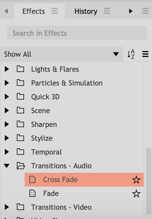 hitfilm express transitions